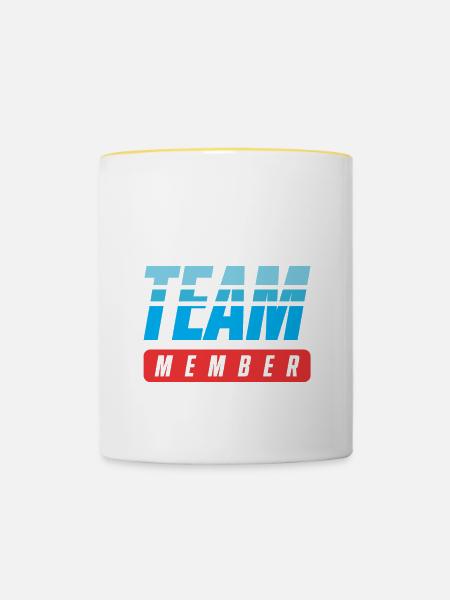 Boxing Team - Tasse zweifarbig - Weiß/Gelb