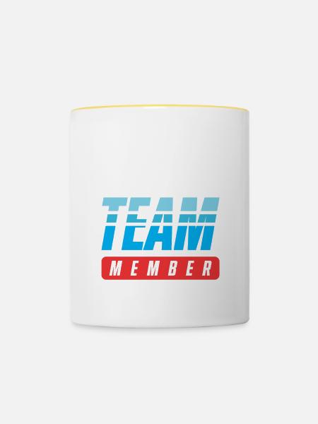 Bride Team - Tasse zweifarbig - Weiß/Gelb