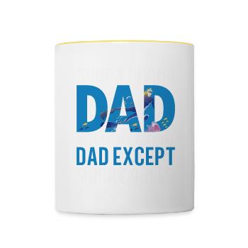 Sporttauchen Geschenk Unterwasser Sporttaucher - Tasse zweifarbig - Weiß/Gelb - Vorne