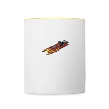 Drag Boat Racing I Drag Boat Driver Speedboat - Tasse zweifarbig - Weiß/Gelb - Vorne