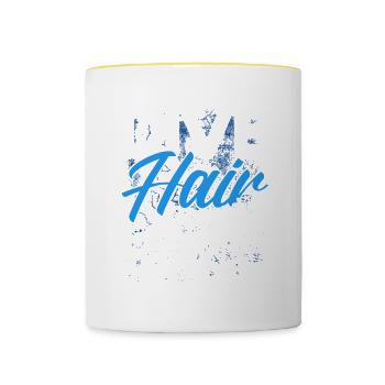 Sporttauchen Geschenk Unterwasser Sporttaucher - Tasse zweifarbig - Weiß/Gelb - Vorne