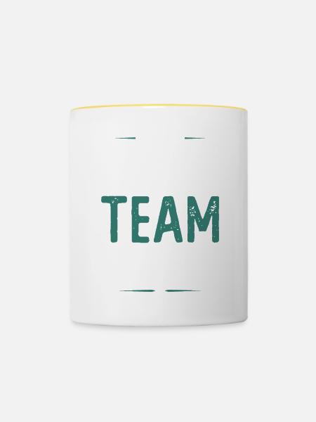 Chess Team - Tasse zweifarbig - Weiß/Gelb