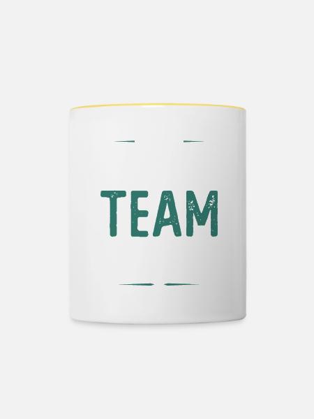 Farming Team - Tasse zweifarbig - Weiß/Gelb