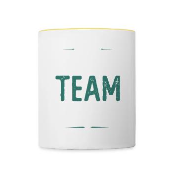 Running Team - Contrasting Mug - white/yellow - Front