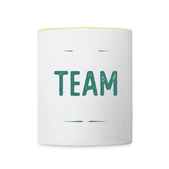 Table Tennis Team - Tasse zweifarbig - Weiß/Gelb - Vorne