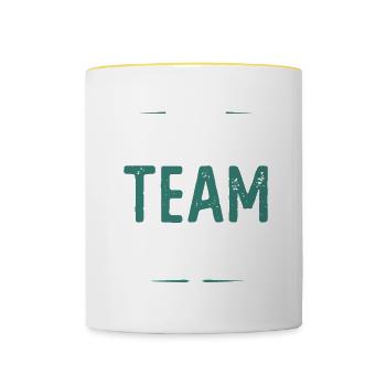 Swimming Team - Tasse zweifarbig - Weiß/Gelb - Vorne