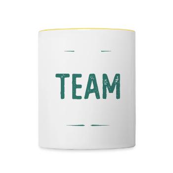 Wrestling Team - Contrasting Mug - white/yellow - Front