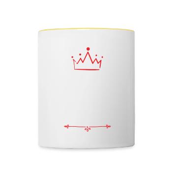 Ali - Tasse zweifarbig - Weiß/Gelb - Vorne