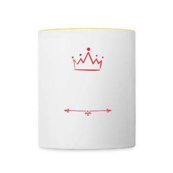 Lucy - Tasse zweifarbig - Weiß/Gelb - Vorne