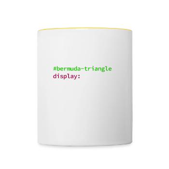 Code de codage des développeurs de programmeurs Web et CSS - Mug contrasté - blanc/jaune - Devant