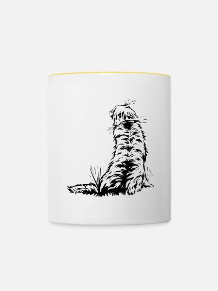 Golden Retriever - Tasse zweifarbig - Weiß/Gelb