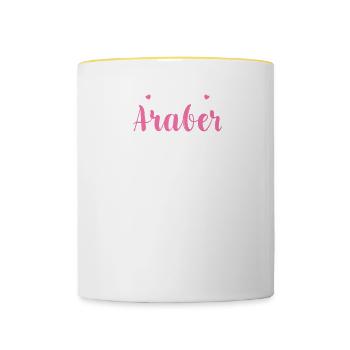 Arab I Pony Horse Saying Motif for Rider - Contrasting Mug - white/yellow - Front
