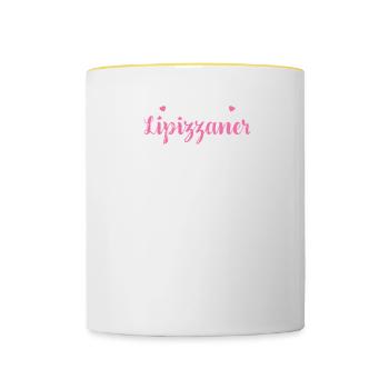 Lipizzaner I Pony Horse Saying Motif for Rider - Contrasting Mug - white/yellow - Front