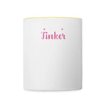 Tinker I Pony Horse Saying Motif for Rider - Contrasting Mug - white/yellow - Front