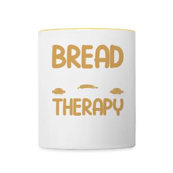 Bread Baking Gift Bakery Quote Baker - Contrasting Mug - white/yellow - Front