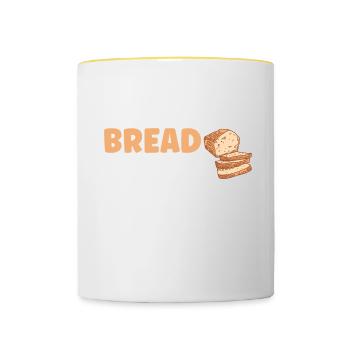 Bread Baking Gift Bakery Quote Baker - Contrasting Mug - white/yellow - Front