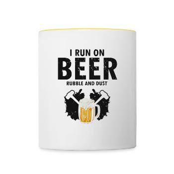 House Demolition and Renovation Design - Contrasting Mug - white/yellow - Front