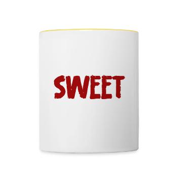 I Love A Sweet Rack - Tasse zweifarbig - Weiß/Gelb - Vorne