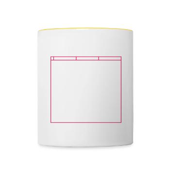 My Brain Has Way Too Many Tabs Open 4 - Tasse zweifarbig - Weiß/Gelb - Vorne