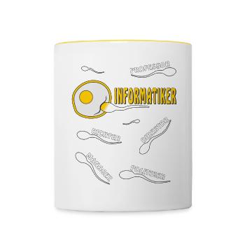 INFORMATIKER - Tasse zweifarbig - Weiß/Gelb - Vorne