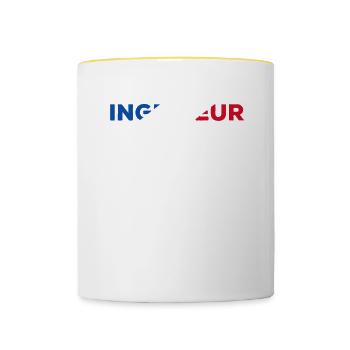 Je Suis Ingenieur Pour Gagner Du Temps Disons Que - Tasse zweifarbig - Weiß/Gelb - Vorne