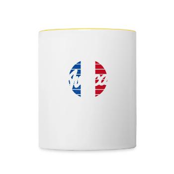 Avocat L'Homme Le Mythe La Légende Juridique Loi - Mug contrasté - blanc/jaune - Devant
