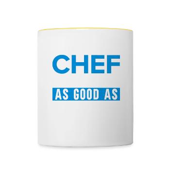 Chef Quote Gift Funny Chef - Contrasting Mug - white/yellow - Front