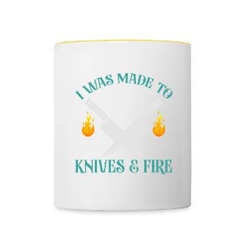 Chef Quote Gift Funny Chef - Contrasting Mug - white/yellow - Front