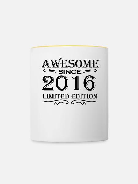 2016 - Tasse zweifarbig - Weiß/Gelb