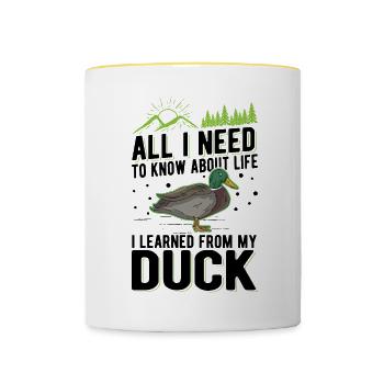 Duck Gift Duck Breeder - Contrasting Mug - white/yellow - Front