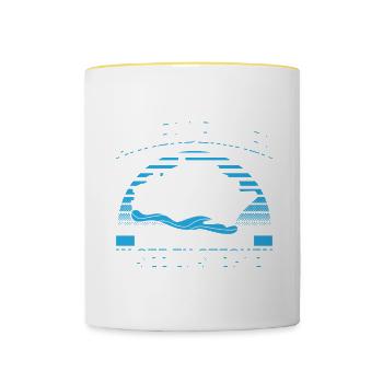 Ankerdemiker Person Die Es Liebt In See Zu Stechen - Tasse zweifarbig - Weiß/Gelb - Vorne
