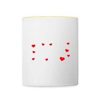 Verrückt Nach Meinem Schottischen Hochlandrind - Tasse zweifarbig - Weiß/Gelb - Vorne