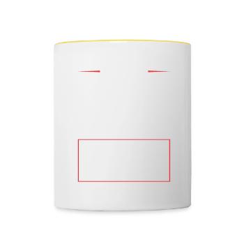 Équipe de barbecue - Mug contrasté - blanc/jaune - Devant