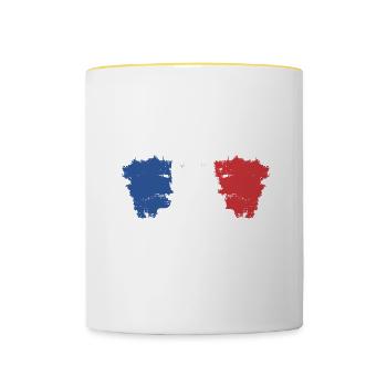 Je Ne Suis Pas Parfaite Mais Je Suis - Mug contrasté - blanc/jaune - Devant