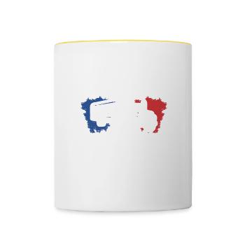 Je Ne Suis Pas Parfaite Mais Je Suis Conducteur De - Mug contrasté - blanc/jaune - Devant