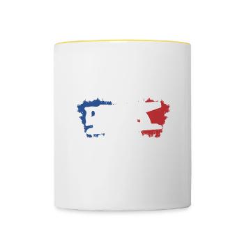 Je Ne Suis Pas Parfaite Mais Je Suis Réparateur - Mug contrasté - blanc/jaune - Devant