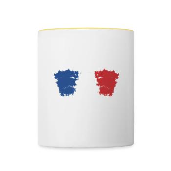 Je Ne Suis Pas Parfaite Mais Je Suis Prêtre - Mug contrasté - blanc/jaune - Devant