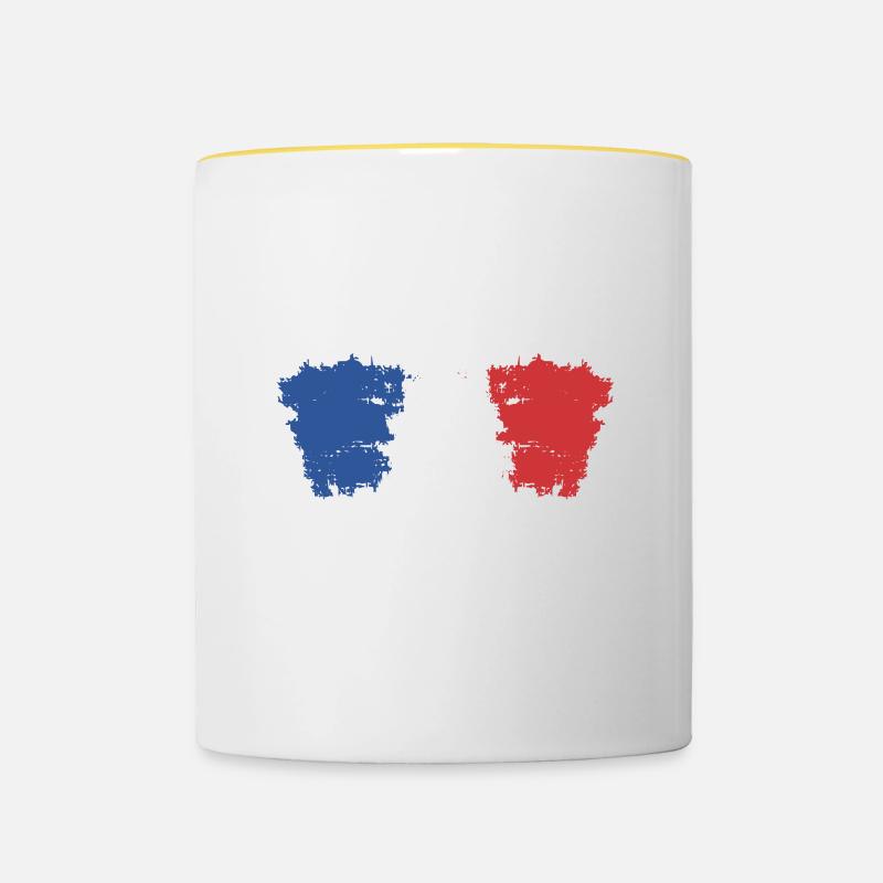 Je Ne Suis Pas Parfaite Mais Je Suis Prêtre - Mug contrasté - blanc/jaune