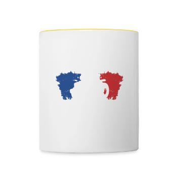 Je Ne Suis Pas Parfaite Mais Je Suis Agriculteur - Mug contrasté - blanc/jaune - Devant