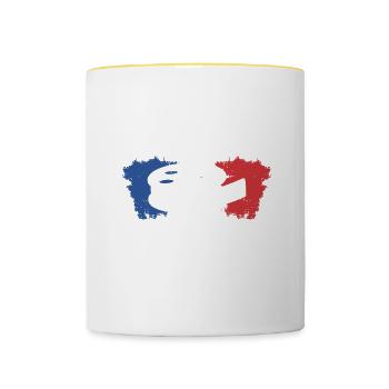 Je Ne Suis Pas Parfaite Mais Je Suis Éditeur - Mug contrasté - blanc/jaune - Devant