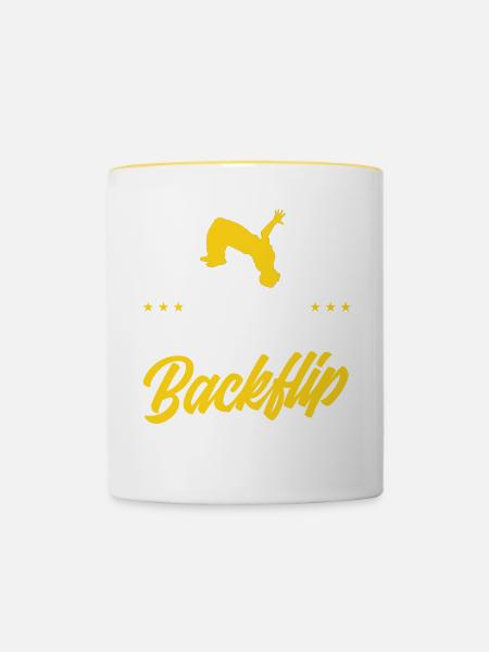 Parkour Geschenk Freerunning Parkourläufer - Tasse zweifarbig - Weiß/Gelb