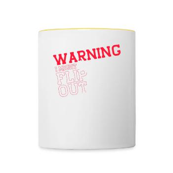 Parkour Cadeau Freerunning Parkour Runner - Mug contrasté - blanc/jaune - Devant
