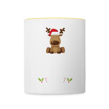 Christmas Pajamas Pajamas Sleepshirt - Contrasting Mug - white/yellow - Front