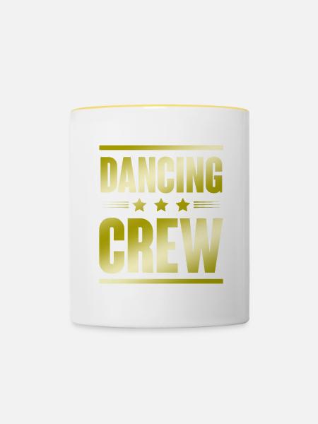 Dancing Crew - Tasse zweifarbig - Weiß/Gelb