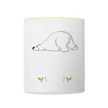 Christmas Pajamas Pajamas Sleepshirt - Contrasting Mug - white/yellow - Front