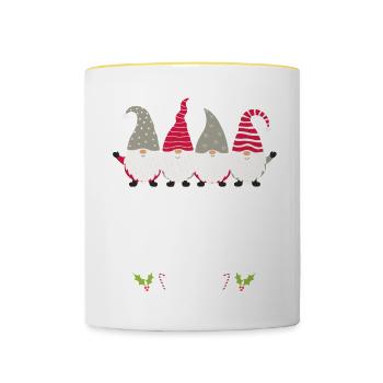 Christmas Pajamas Pajamas Sleepshirt - Contrasting Mug - white/yellow - Front