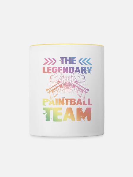 Legendary Paintball Team - Tasse zweifarbig - Weiß/Gelb