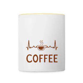 Er Ward Clerk I Run On Coffee 2 - Tasse zweifarbig - Weiß/Gelb - Vorne