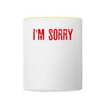 Je n’avais tout simplement pas réalisé que tu étais un expert de ma vie2 - Mug contrasté - blanc/jaune - Devant