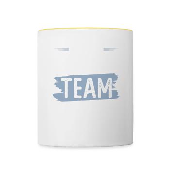 Bowling Team - Tasse zweifarbig - Weiß/Gelb - Vorne